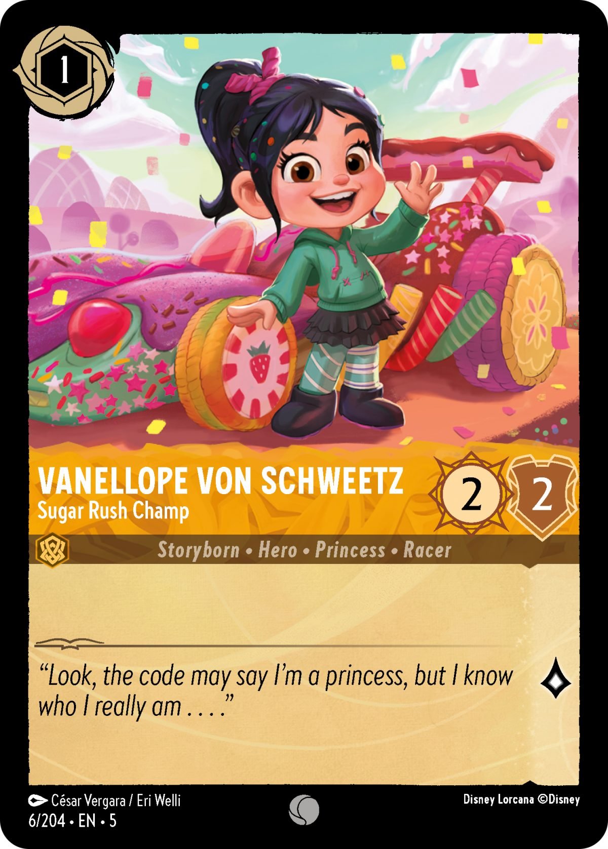 Disney Lorcana Shimmering Skies card Vanellope 2