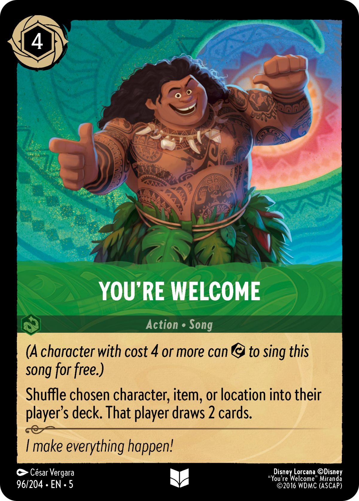 Disney Lorcana Shimmering Skies card Moana 