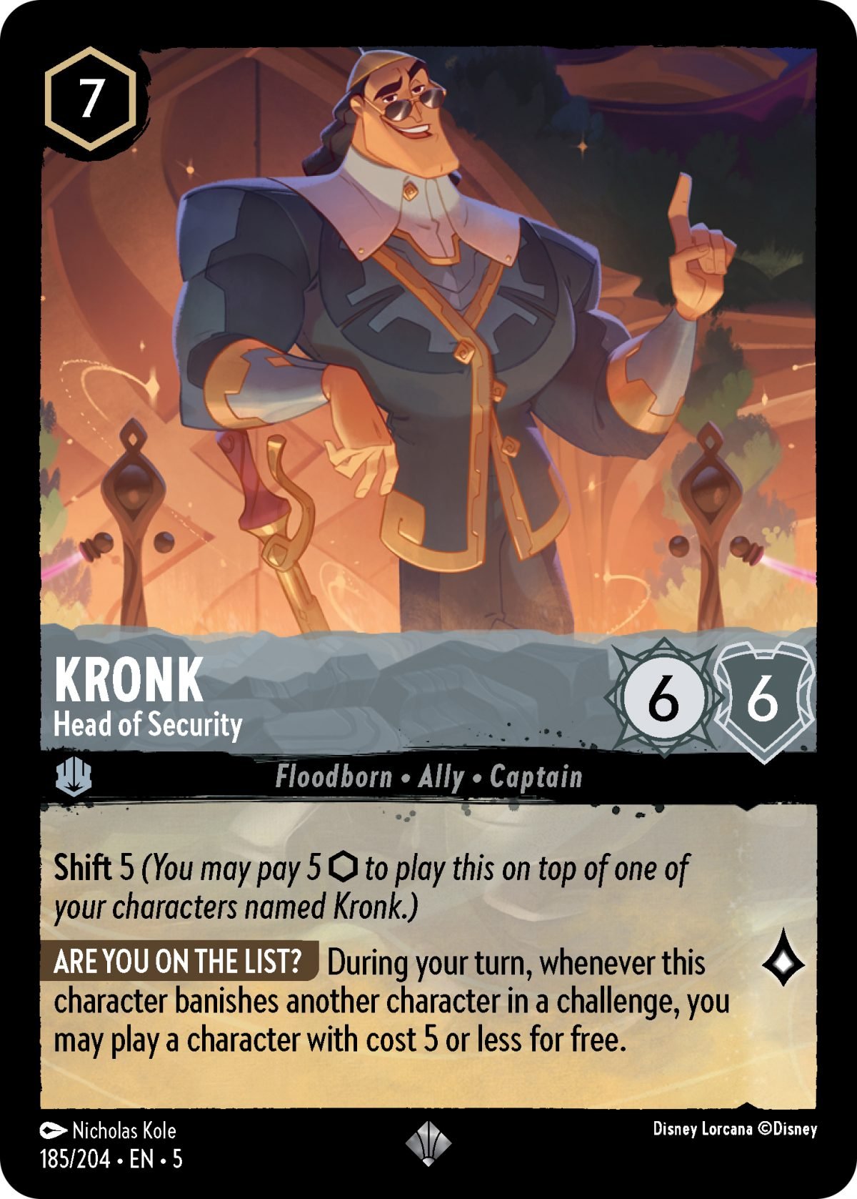 Disney Lorcana Shimmering Skies card Kronk