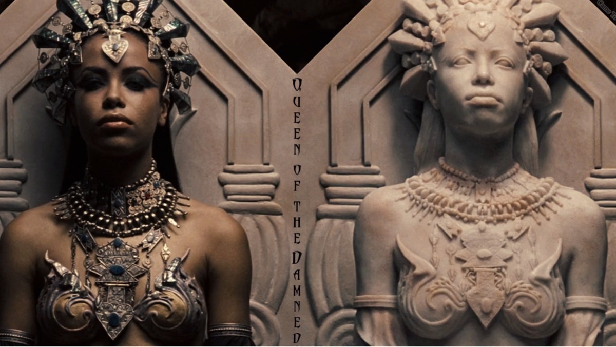 Aaliyah as Akasha in the 2002 film Queen of the Damned.