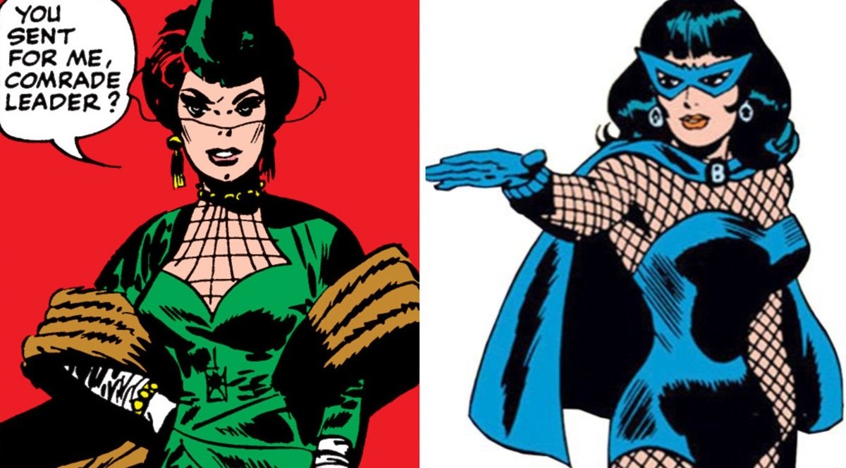 Marvel Comics' Black Widow, as she first appeared as a 1960s era spy.