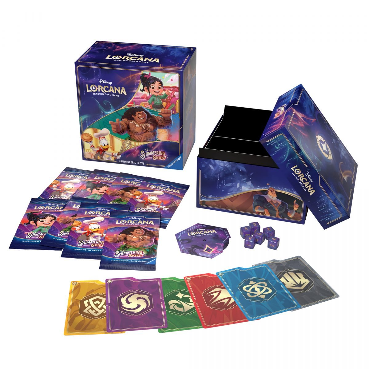 Disney Lorcana Shimmering Skies packaging shots