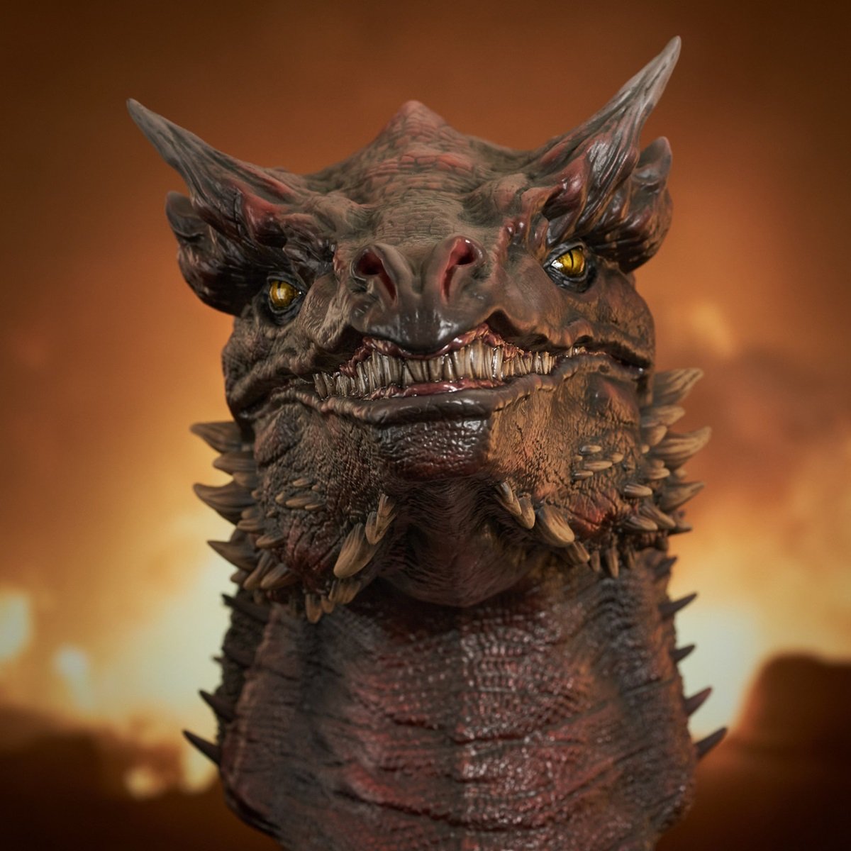 House of the Dragon Caraxes bust from Diamond Select close up frontal view.