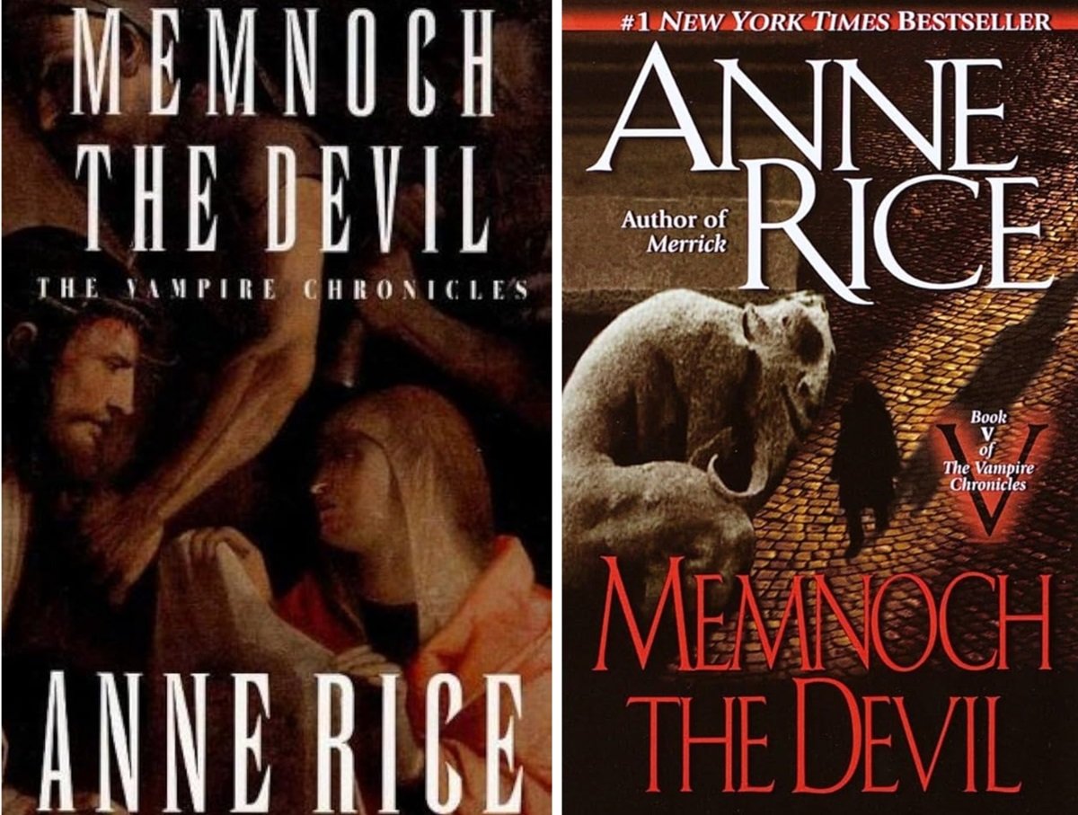 Hardcover and paperback cover art for Anne Rice's Memnoch the Devil